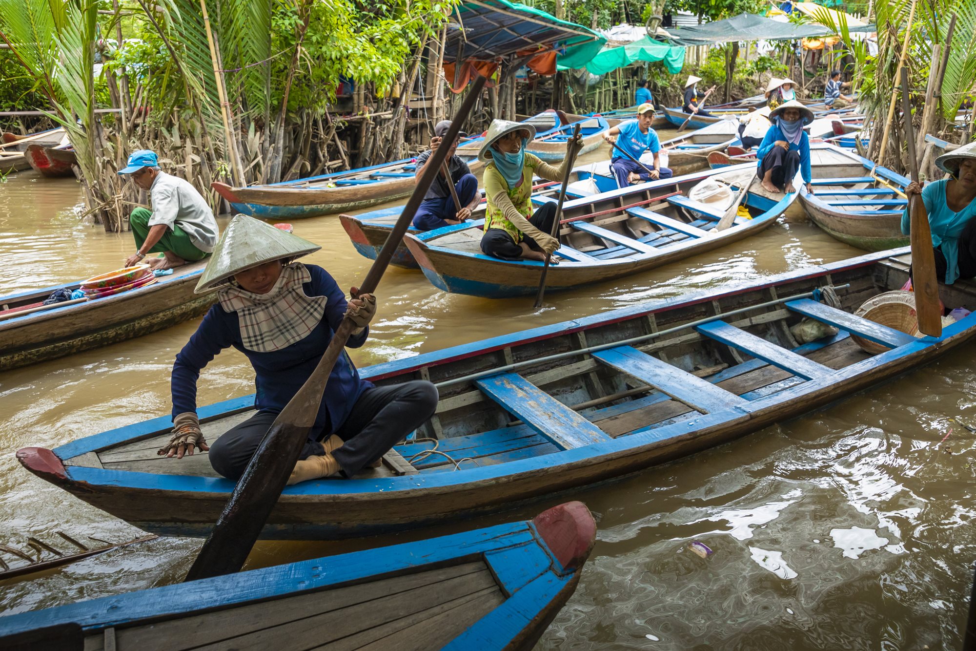 River cruise ship on the Mekong in Southeast Asia
